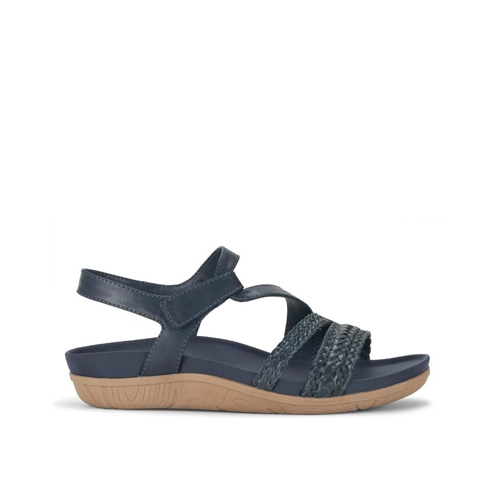 Baretraps Women's Jalen Asymmetrical Flat Sandals Navy Size 8M - Picture 4 of 5